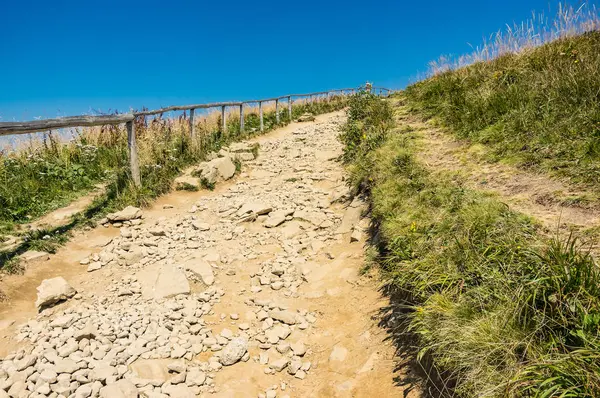 Polonina Wetlinska Zirvesine Bir Manzara Bieszczady Dağ — Stok fotoğraf