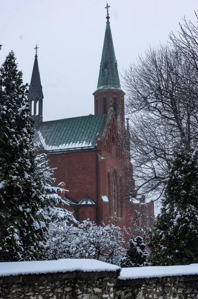 Radzionkow Polonia Febrero 2018 Iglesia Ciudad Radzionkow Silesia Polonia — Foto de Stock