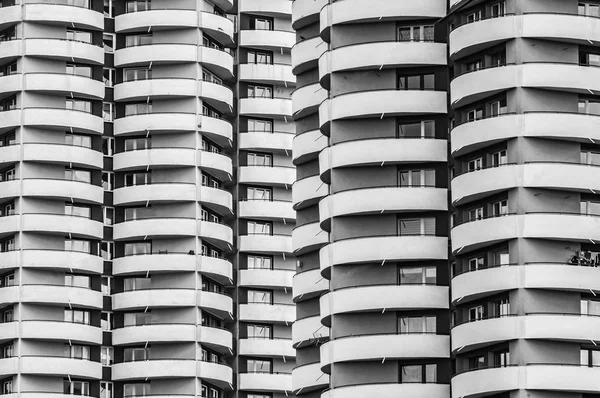 Sacco Balcone Facciata Del Grattacielo — Foto Stock