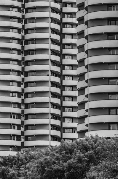 Багато Балкона Фасад Хмарочоса — стокове фото