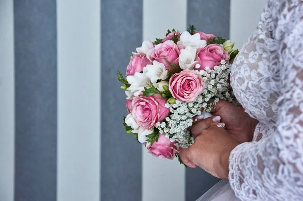 Wedding Bouquet Lots Beatyfull Flowers — Stock Photo, Image