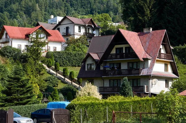 Szczawnica Polan 2019 Agosto Vista Córrego Grajcarek Banho Szczawnica — Fotografia de Stock