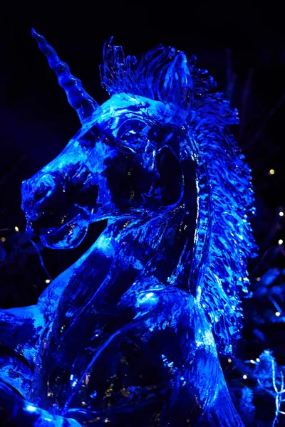 Manchester Storbritannien December 2019 Ice Skulpterar Julmarknad Manchester — Stockfoto