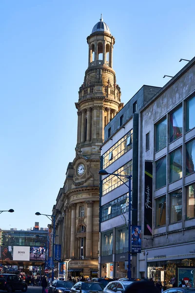 Manchester Reino Unido Dezembro 2019 Market Street Vie Arthur Kay — Fotografia de Stock