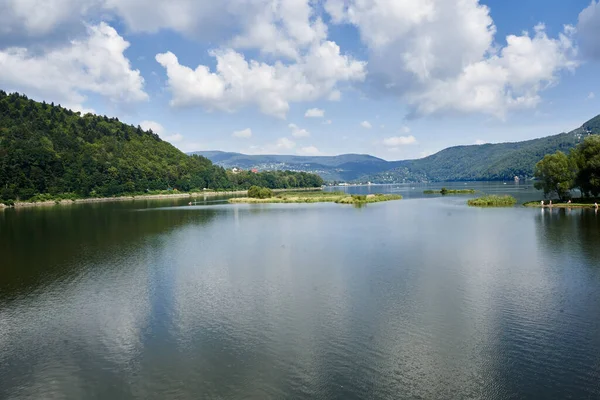 Jezioro Żywieckie Jezioro Górskie Południu Polski — Zdjęcie stockowe