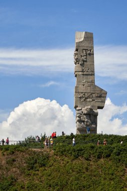 Westerplatte, Polonya 27 Temmuz 2020 Westeplatte 'in kahramanca savunmasının anısına