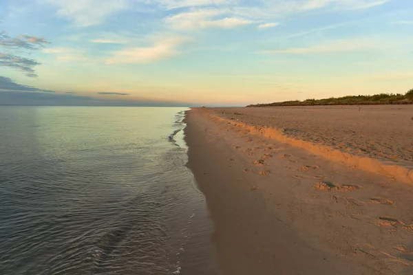 Восход Солнца Балтийском Море Польша Хельский Пляж — стоковое фото