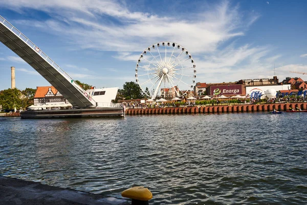 Gdaňsk Června 2020 Wheel Ferris Polském Gdaňsku — Stock fotografie