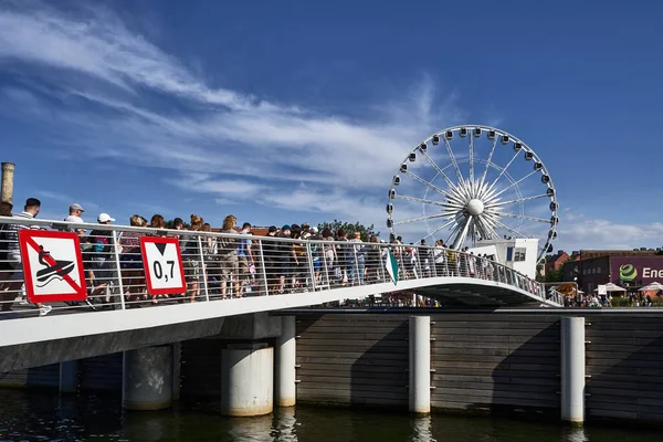 Gdaňsk Června 2020 Wheel Ferris Polském Gdaňsku — Stock fotografie