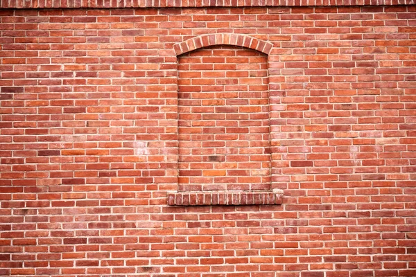 Muro Ladrillo Con Ventana Ladrillo Bonito Fondo Con Copyspace — Foto de Stock