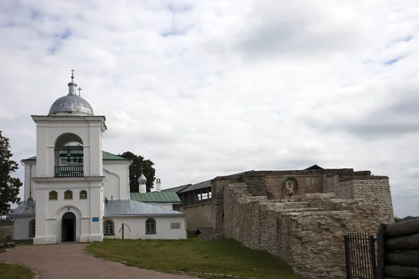 Ancient Orthodox Cathedral Remains Ancient Fortress Wall — Stock Photo, Image