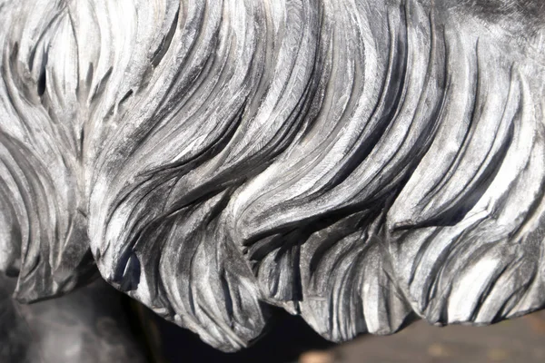 Hullámos Gránit Oroszlán Sörény Closeup Faragott Háttér Textúra — Stock Fotó