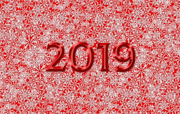 Natal Ano Novo 2019 Modelo Cartão Saudação Cartaz Festivo Com — Fotografia de Stock