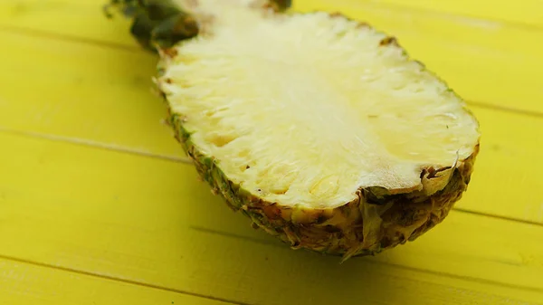 Half of cut fresh pineapple — Stock Photo, Image