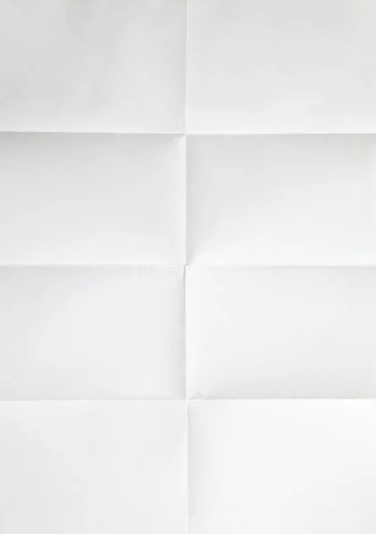 Valkoinen Paperiarkki Taitettuna Kuuteen Tekstuurilla — kuvapankkivalokuva