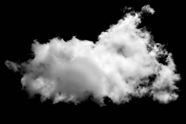 Siyah üzerinde izole bulut.