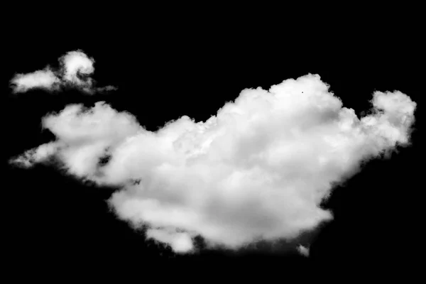 Nube isolata su nero . — Foto Stock