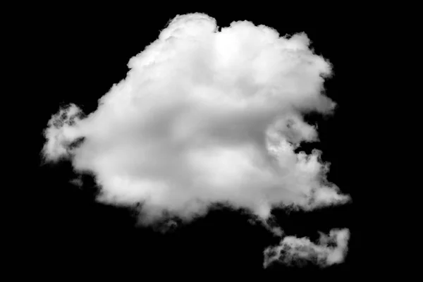 Nube isolata su nero . — Foto Stock