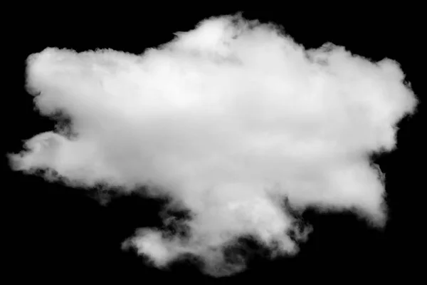 Nube isolata su nero . — Foto Stock