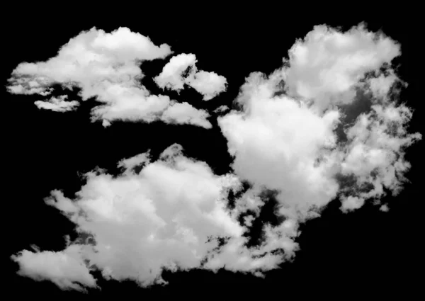 Vereinzelte Wolken Über Schwarz Designelemente — Stockfoto