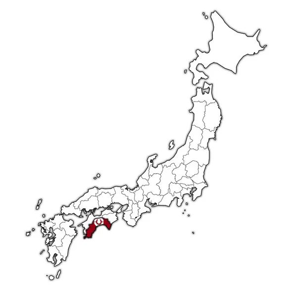 管理部門と日本の国内地図トロムス県県の高知旗 — ストック写真