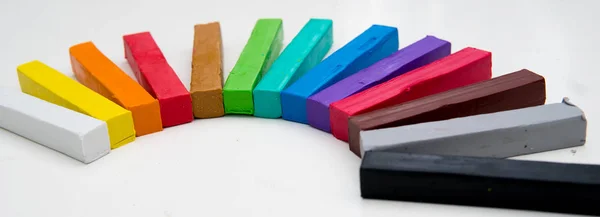 Plasticine Colorful Sticks Isolated White Background — Stock Photo, Image