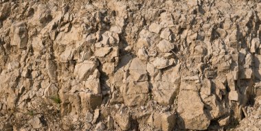 Eski Çakmaktaş ocağı olan kalker jeolojik patlak yakın çekim