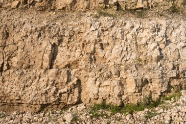 Eski Çakmaktaş ocağı olan kalker jeolojik patlak yakın çekim