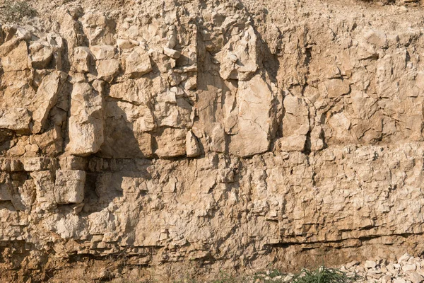 Perto Afloramento Geológico Calcário Que Era Uma Antiga Pedreira Flintstone — Fotografia de Stock