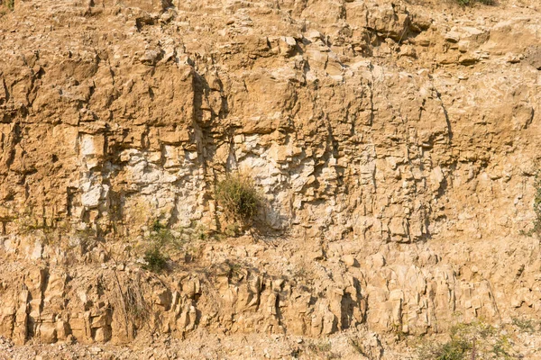 Közelkép Geológiai Levágást Mészkő Ami Egy Egykori Flintstone Kőbánya — Stock Fotó