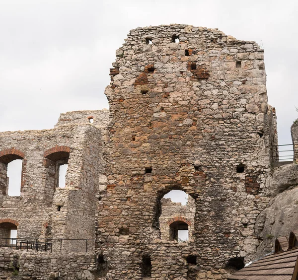 Αυγούστου 2018 Ogrodzieniec Πολωνία Λεπτομέρεια Των Τοιχωμάτων Του Μεσαιωνικού Κάστρου — Φωτογραφία Αρχείου