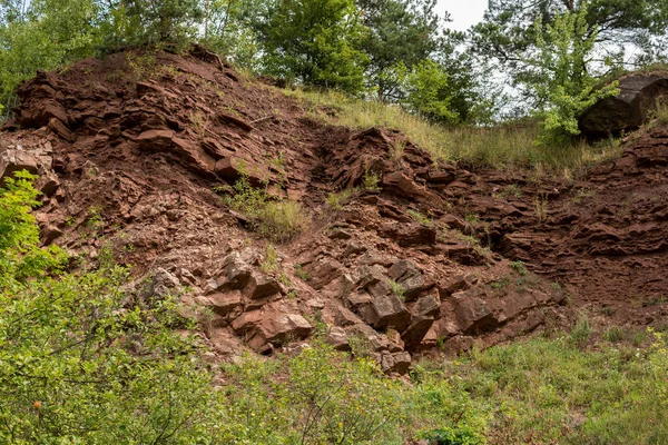 Részletes Geológiai Szerkezet Amely Variszkuszi Perm Trias Közötti Határon Belül — Stock Fotó