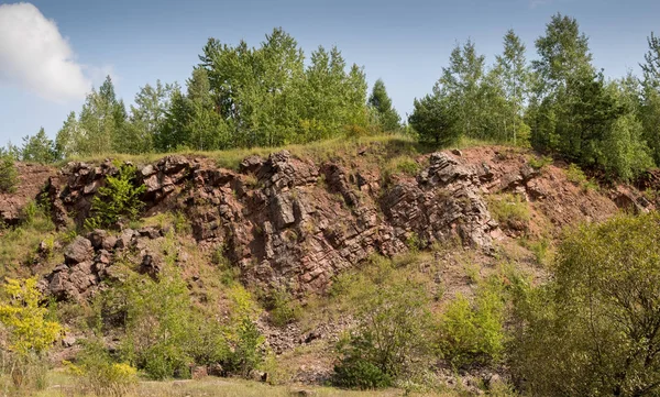 Détail Des Structures Géologiques Intérieur Carrière Zachelmie Dans Les Montagnes — Photo