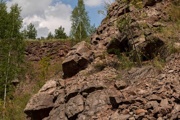Részlet Kőzetek Zachelmie Kőbánya Belül Holly Határokon Mountains Lengyelország — Stock Fotó