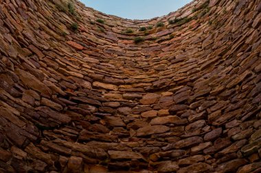 büyük bir baca eski çelik fabrikası taştan iç