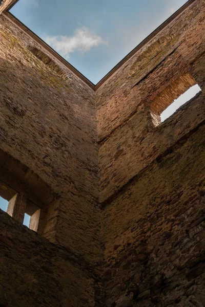 Romjai Régi Acélmű Samsonow Város Lengyelországban Üreges Windows Részlete — Stock Fotó
