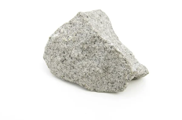 Nahaufnahme Von Magmatischem Stein Isoliert Über Weißem Hintergrund — Stockfoto