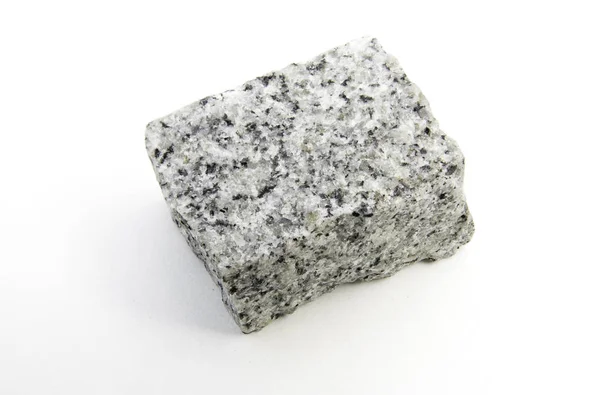 Granit Kaya Beyaz Arka Plan Üzerinde Izole Kapatmak — Stok fotoğraf