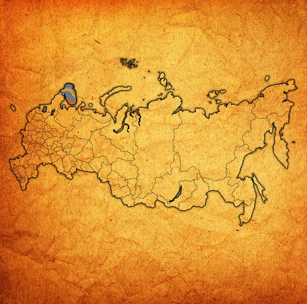 행정처와 러시아의 지도에 무르만스크 — 스톡 사진