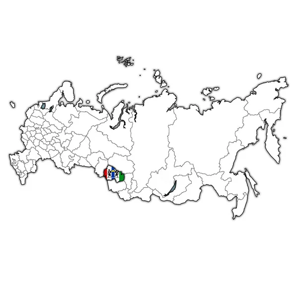 Эмблема Новосибирской Области Карте Административными Единицами Границами России — стоковое фото