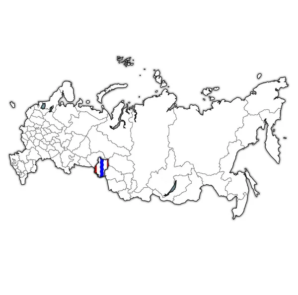 Emblema Del Óblast Omsk Mapa Con Divisiones Administrativas Fronteras Rusia —  Fotos de Stock