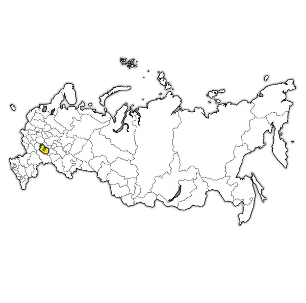 Emblema Del Óblast Penza Mapa Con Divisiones Administrativas Fronteras Rusia — Foto de Stock