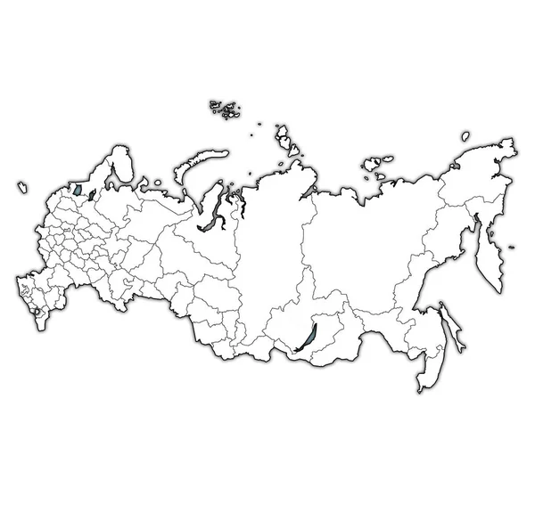 Emblema Ingushetia Mapa Con Divisiones Administrativas Fronteras Rusia —  Fotos de Stock