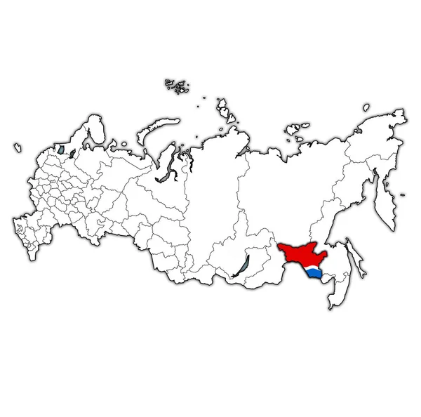 Emblème Oblast Amour Sur Carte Avec Les Divisions Administratives Les — Photo