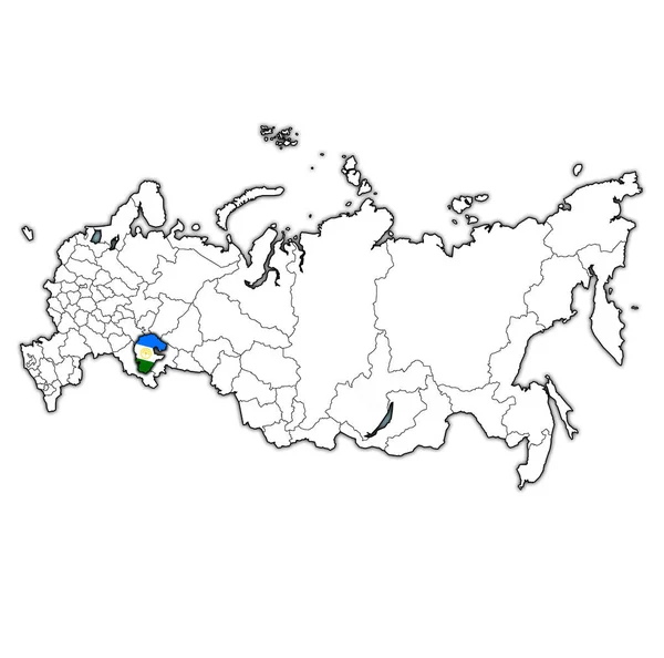Oblast Bashkortostan Sulla Mappa Amministrazione Della Russia — Foto Stock