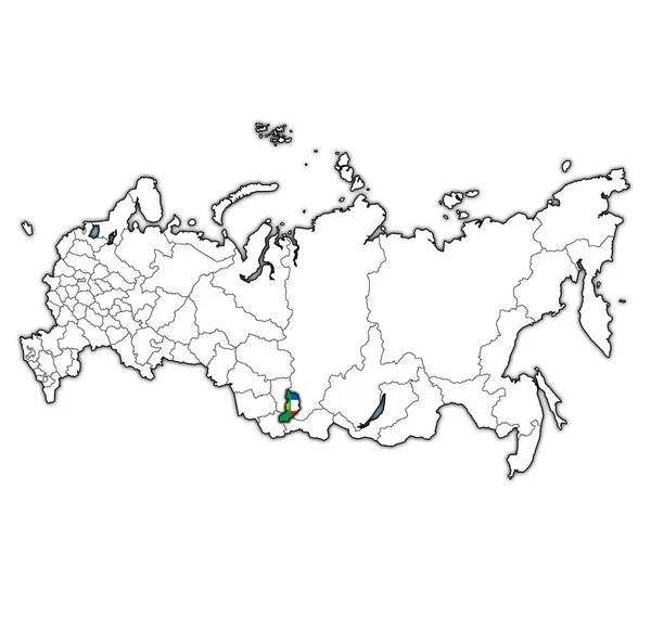 Emblema Khakassia Mapa Con Divisiones Administrativas Fronteras Rusia —  Fotos de Stock