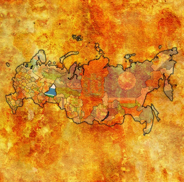 行政区分とロシアの境界地図スヴェルドロフスク州の紋章 — ストック写真