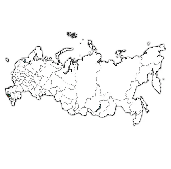 Emblema Karachay Cherkessia Mapa Con Divisiones Administrativas Fronteras Rusia —  Fotos de Stock