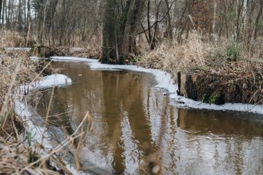 kar ve buz kapak bahar sezonu başında geri kalanı ile küçük dere
