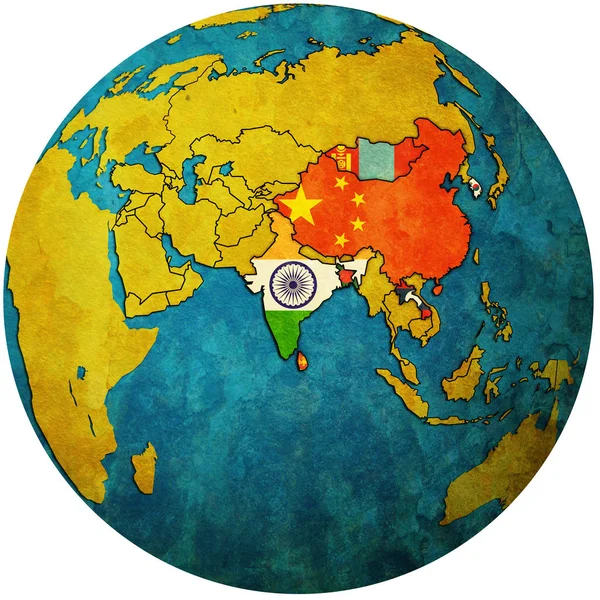 APTA on globe map with asia — Stock Photo, Image